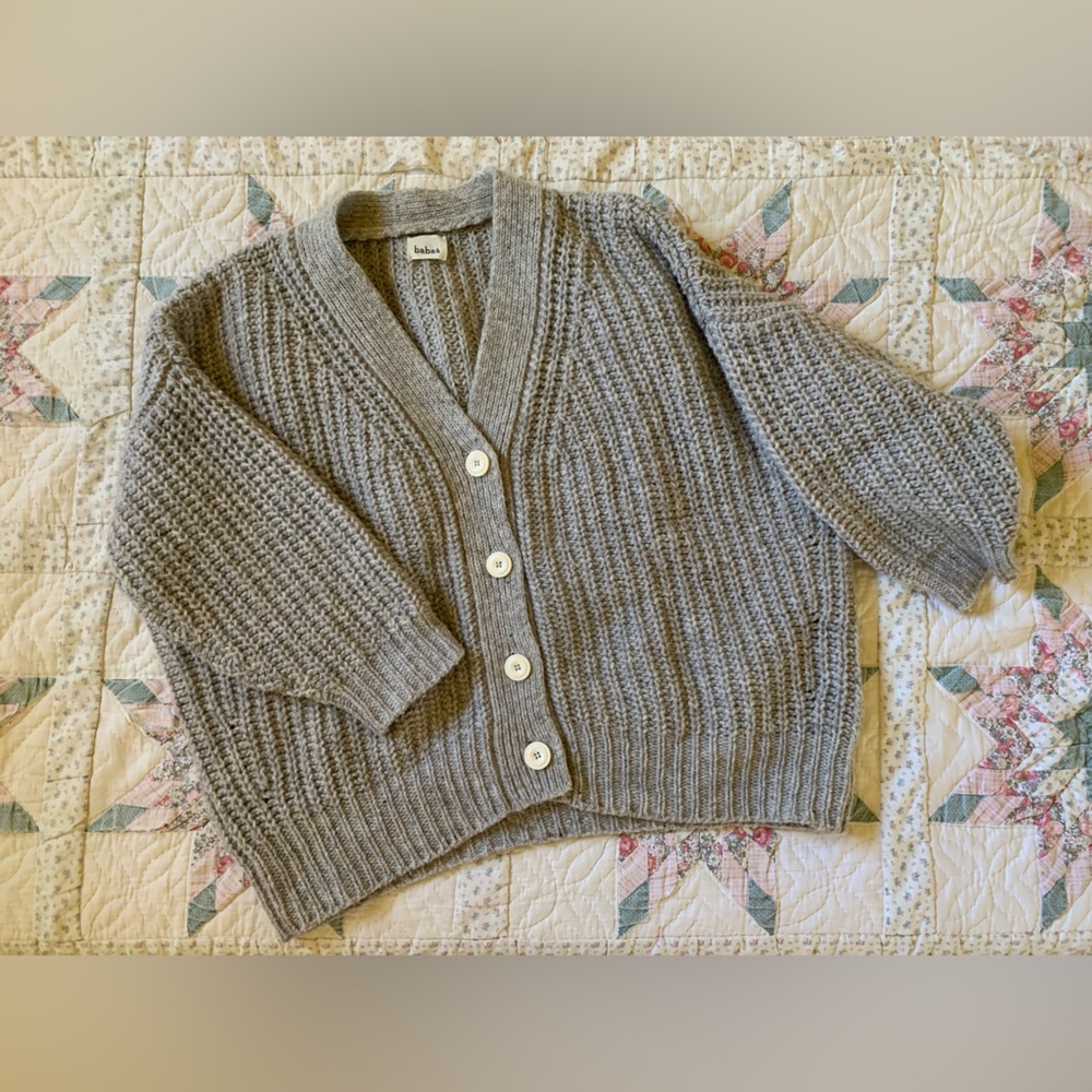 Babaa Wool Cardigan No. 19, Mist